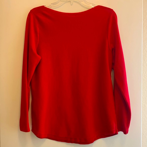 Red boatneck sweater - Picture 2 of 3
